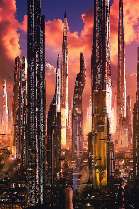 640x960 Futuristic City Tall Buildings Concept Art 4k Iphone 4 Iphone