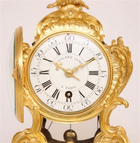 French Louis Xv Ormolu Gilt Bronze Rococo Mantel Antique Clock St