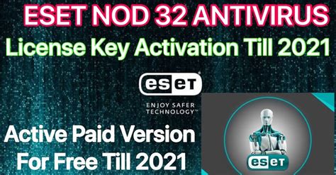 Eset Nod32 Antivirus License Key 2021 2022 Eset Internet Security