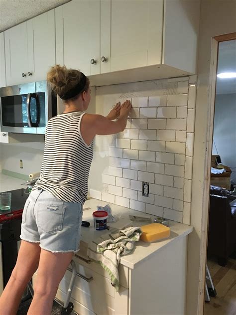 Since ceramic wall tile is usually installed in areas where water is present, such as kitchens and baths, it's important that you install it over a backerboard that is built to withstand. Subway Tile Step-by-Step Tutorial: Part One - Forrester ...