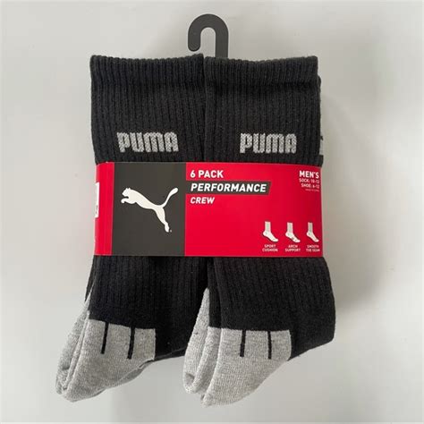 Puma Underwear And Socks Puma Mens Crew Socks 6 Pack Size 62 Bla Poshmark