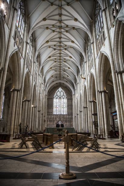 York Minster Gothic Nave Interior Free Stock Photo Public Domain