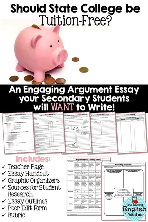 Rising tuition prices at colleges and universities and the relentless growth in student debt in the u.s. Argument Essay Unit - Should State College be Tuition-Free ...