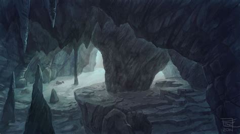 Cave By Yoggurt On Deviantart Game Inspiration Fantasy Setting Artwork
