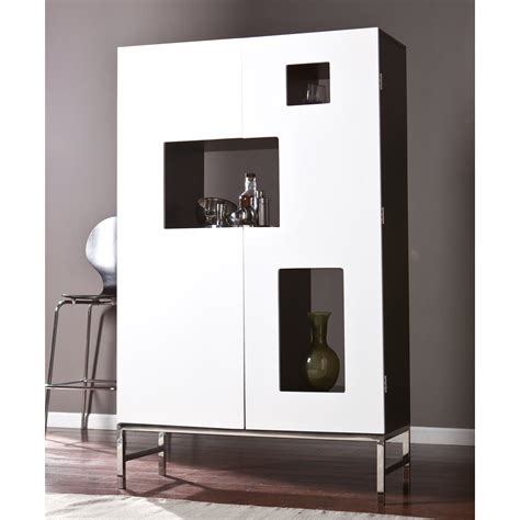 Maybe you would like to learn more about one of these? Southern Enterprises Shadowbox Wine/Bar Cabinet - Home ...