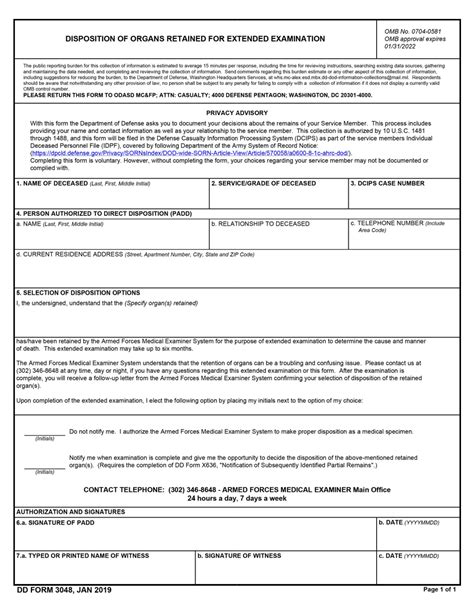 Dd Form 3048 Fill Out Sign Online And Download Fillable Pdf