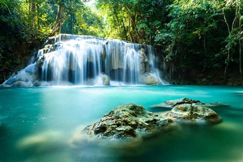Erawan Waterfall In National Park Of Thailand A World Of Food And Drink