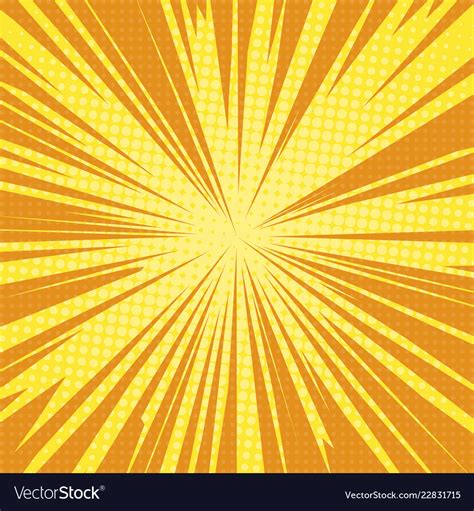 Sun Rays Pop Art Retro Background Royalty Free Vector Image