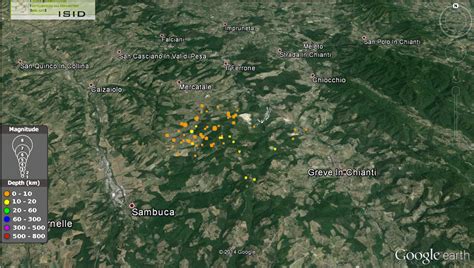 Evento sismico in provincia di Firenze, M3.8, 19 dicembre ore 10.39