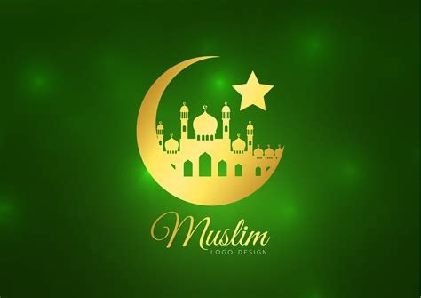 Islamic Greeting Card On Green Background Vector Illustration Ramadan