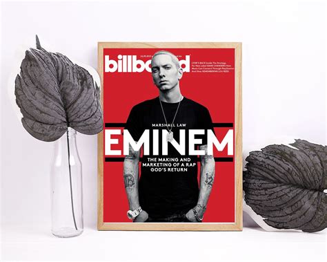Eminem Poster Printcanvas Posterunframe Etsy