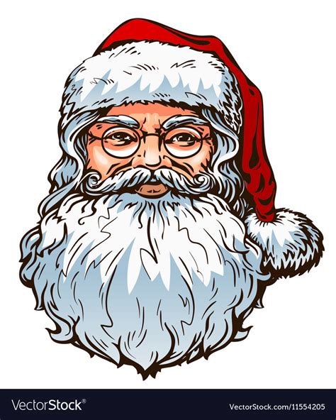 Christmas Portrait Santa Claus Royalty Free Vector Image