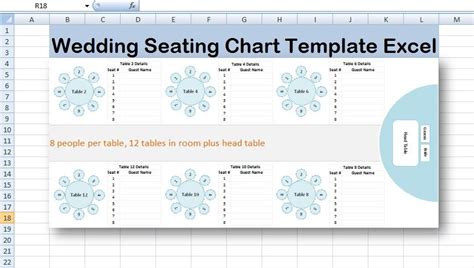 Excel Seating Chart Template Wedding Doctemplates
