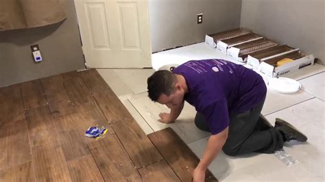 How To Install Tile Installing Wood Look Ceramic Tile How To Lay
