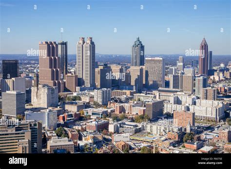Aerial Photograph Of Atlanta Georgia Usa Taken On 11102015 Stock