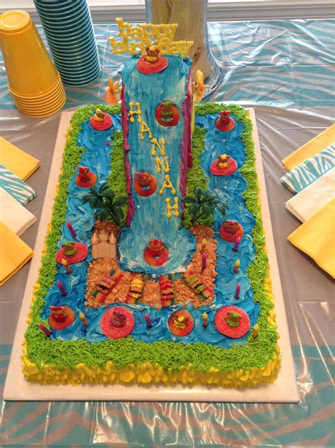 See more ideas about cake, graham cake, beach cakes. My first post for a cake I made! Waterslide cake, made ...
