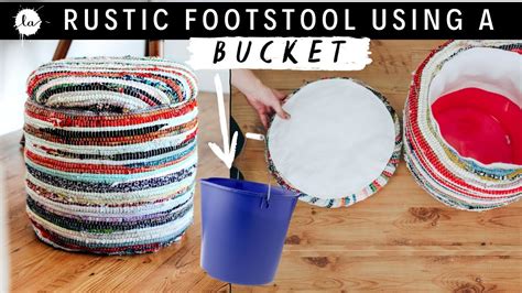 Make It Ottoman Foot Stool Using A Bucket Easy Diy Project Storage Youtube