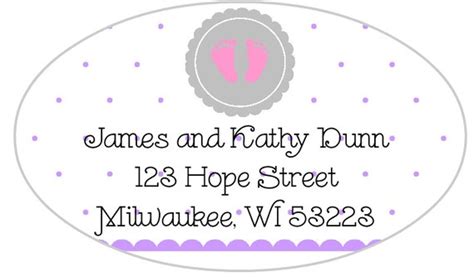 36 Baby Shower Address Labels Baby By DanielleCherieDesign On Etsy