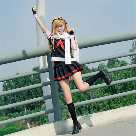 2018 Anime Kantai Collection Shigure Cosplay Costume Custom Made In Game Costumes From Novelty