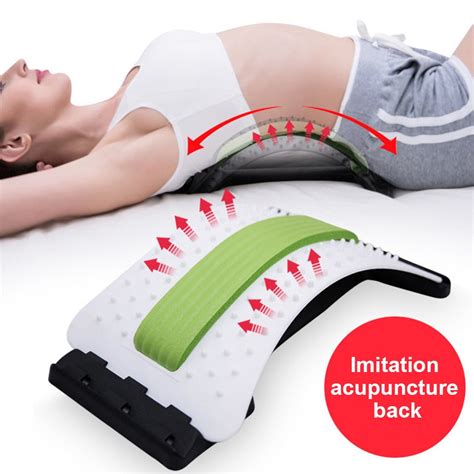 Back Stretching Device Back Massager With Multi Level Lumbar Support