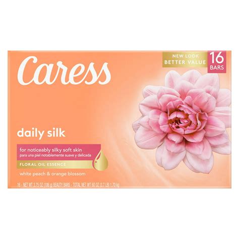 Caress Silkening Beauty Bar Daily Silk 375 Ounce 16 Count