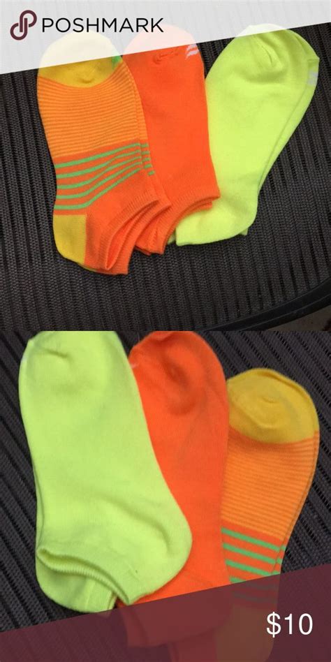 Socks Three Pairs Of Neon Colored Ankle Socks Great With Sneakers Brand New Never Worn No Tags