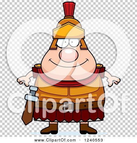Clipart Of A Happy Roman Centurion Royalty Free Vector Illustration
