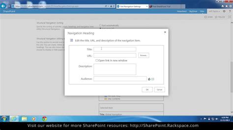 How To Edit The Top Link Navigation Bar In Sharepoint 2013 Youtube