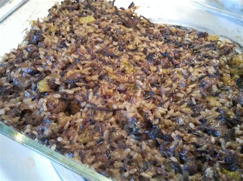 Until the rice is splitting open, it's not done. Wild Rice & Sausage Dressing | Rice stuffing, Holiday ...