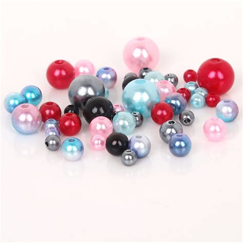 Buy Free Shipping Many Colors 46810mm Craft Abs Imitation Pearls Round