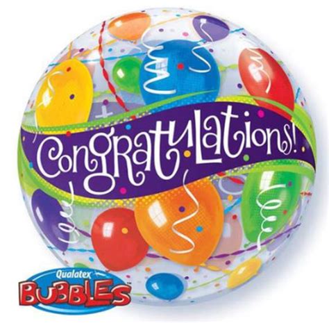 Congratulations Bubble Balloon Qualatex The Partys Here