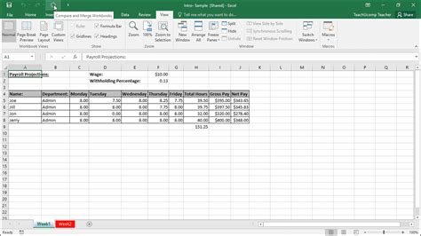 Excel 2016 Shared Workbook