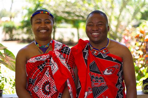 Swaziland Ladies Lady In Swazi Traditional Emahiya Outfit