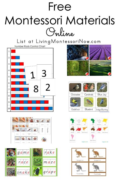 Free Montessori Materials Printable Printable Templates