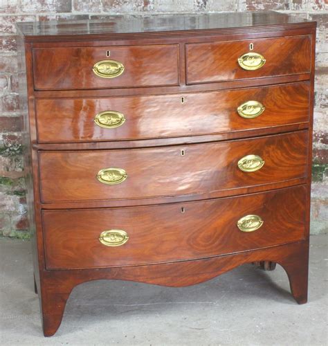 Georgian Mahogany Bow Fronted Chest Of Drawers Antiques Atlas