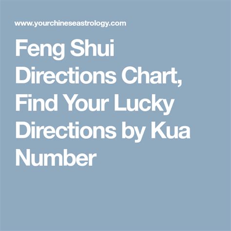 Feng Shui Directions Chart Find Your Lucky Directions By Kua Number Feng Shui Directions