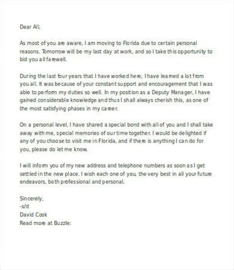 My dear, these have been wonderful years to work with you. Pin by Brenda on Letter Samples in 2020 | Farewell letter ...