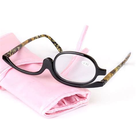 women rotatable magnify eye makeup cosmetic reading glasses flipup glasses eye makeup