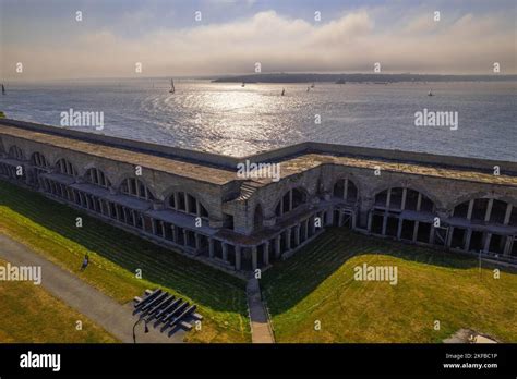 The Aerial View Of Fort Adams State Park Newport Rhode Island United
