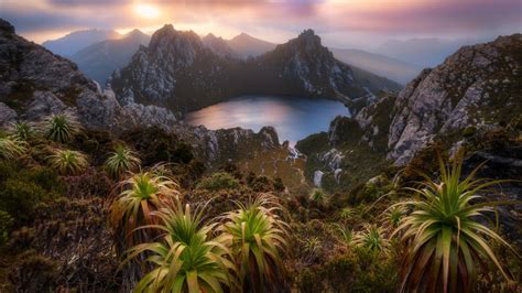 Australia Lake Oberon Landscape Mountain Tasmania Western Arthurs Hd Nature Wallpapers Hd