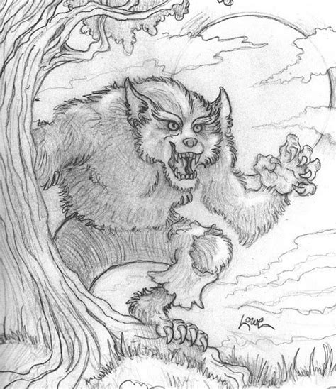 Dave Lowe Design The Blog 2019 Halloween Drawings Sketches Werewolf
