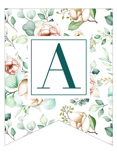 Free Printable Traditional Floral Banner Letters World Of Printables