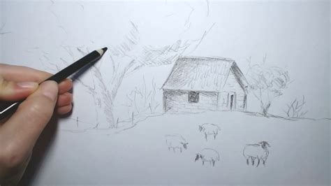 Seturi pentru realizarea unui desen in creion, pentru a invata chiar azi sa desenezi! Desene in creion - Casuta in creion, invata sa desenezi o casa in creion - Draw a cute house ...
