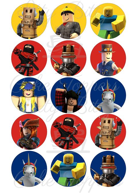Roblox Gamer Themed Edible Cupcake Toppers Itty Bitty Cake Toppers