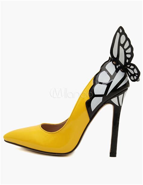 Pointed Toe High Heel Butterfly Pumps
