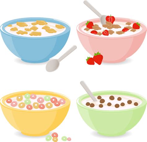Cereal And Bowls Vector Vector Food Free Download