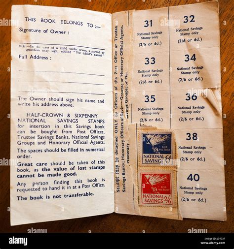 Old Vintage Used National Savings Stamp Book Secure Safe Cash Finance