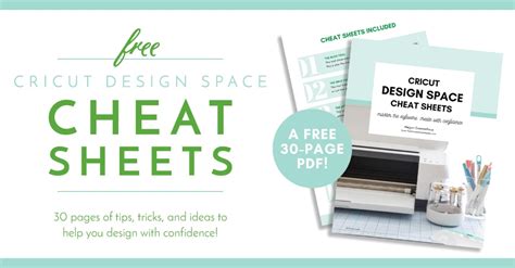 Cricut Design Space Cheat Sheets The Homes I Have Made