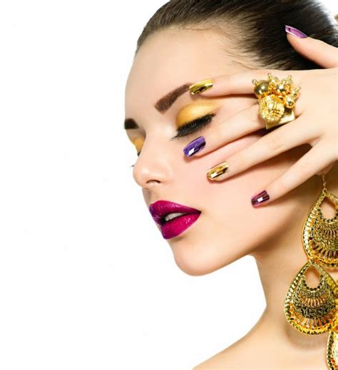 Fashion Beauty Manicure And Make Up Nail Art Stock Photo By