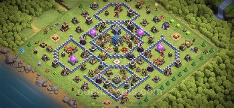 Trophy Defense Base Th With Link Hybrid Clash Of Clans
